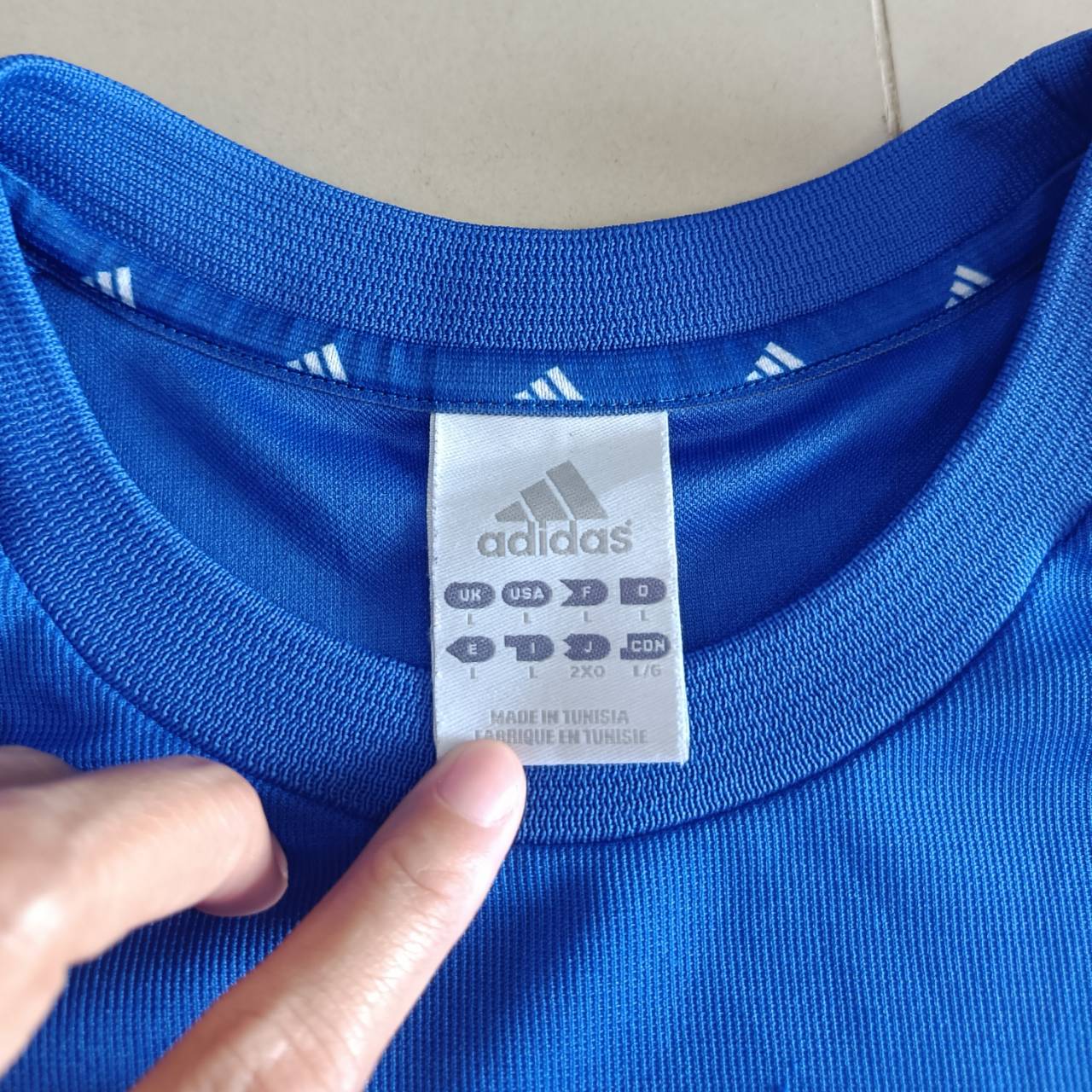 Vintage ADIDAS FC Schalke 04 Home 2002/2004 vintage JERSEY football Shirt SIZE L blue, second hand, good condition