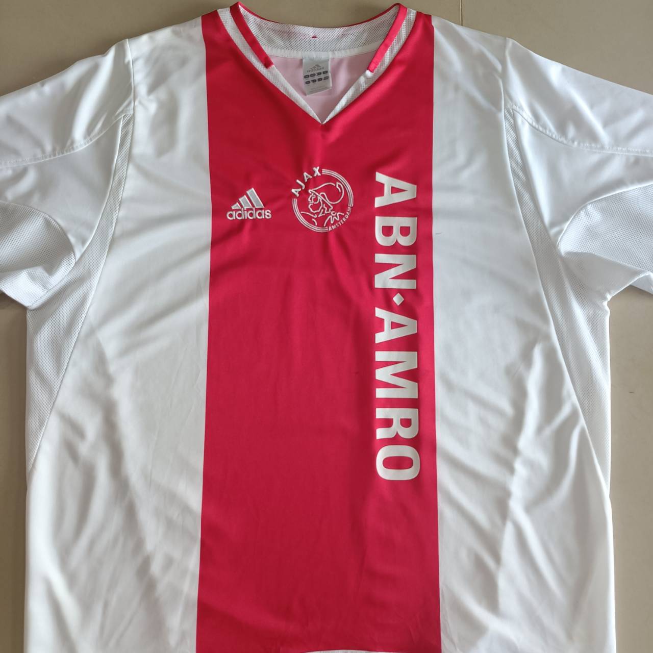ADIDAS AJAX 2004-05 JERSEY football Shirt size 2XL Red and white, second hand, very good condition