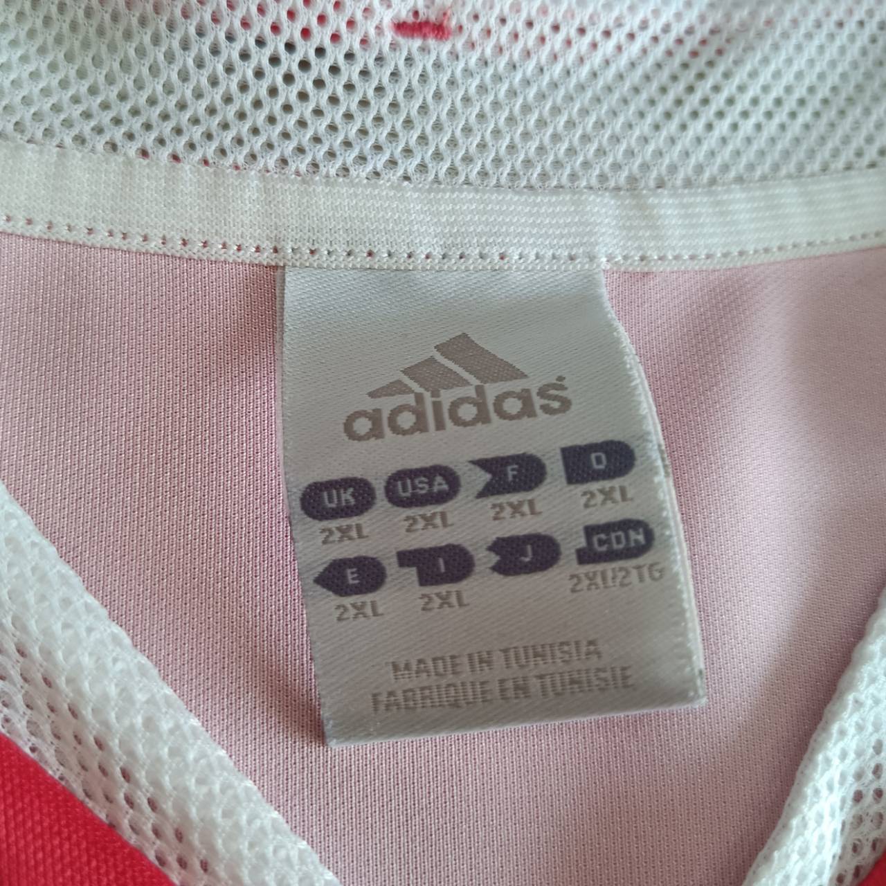 ADIDAS AJAX 2004-05 JERSEY football Shirt size 2XL Red and white, second hand, very good condition