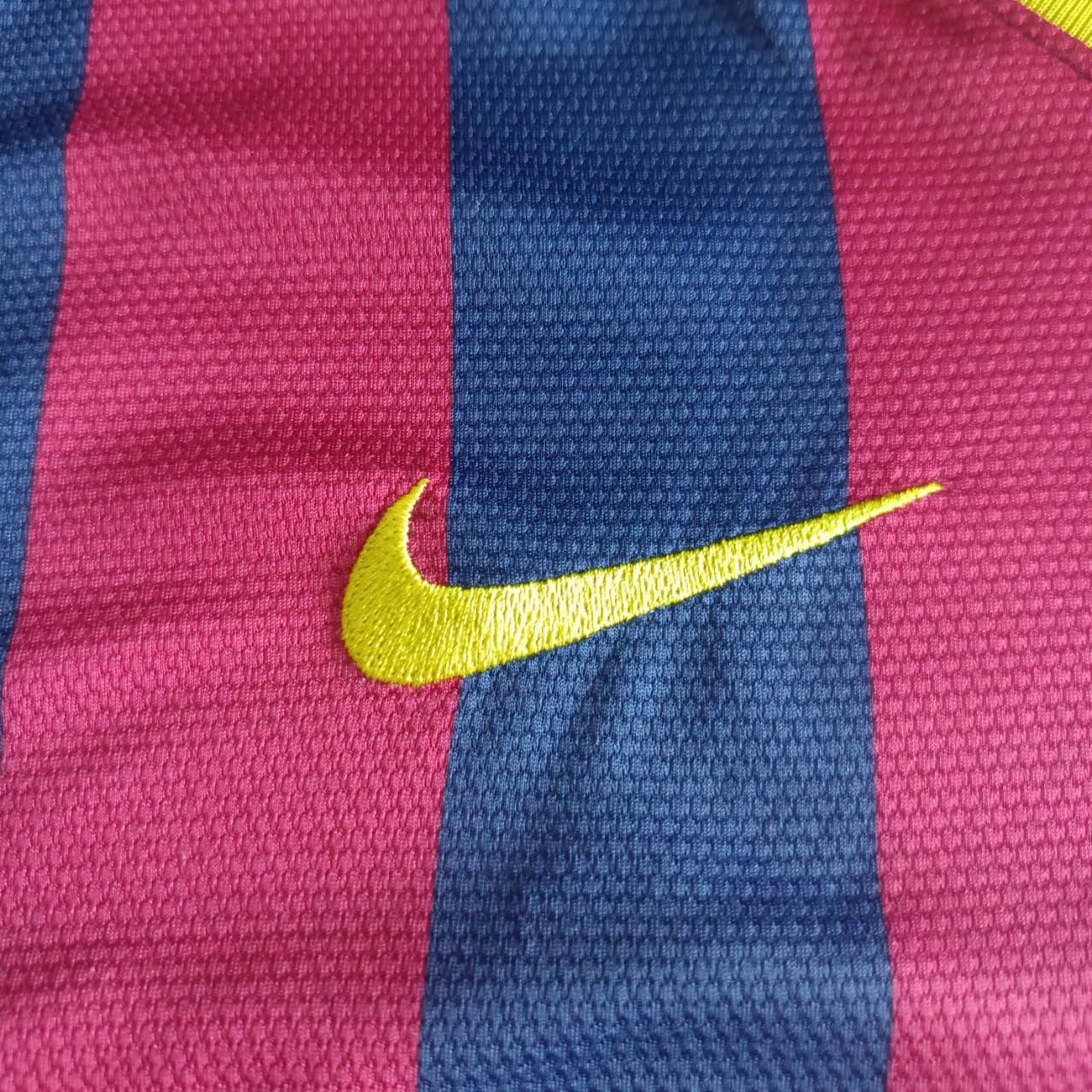 NIKE 2013-14 Barcelona Home JERSEY football Shirt size L Navy red, second hand, very good condition