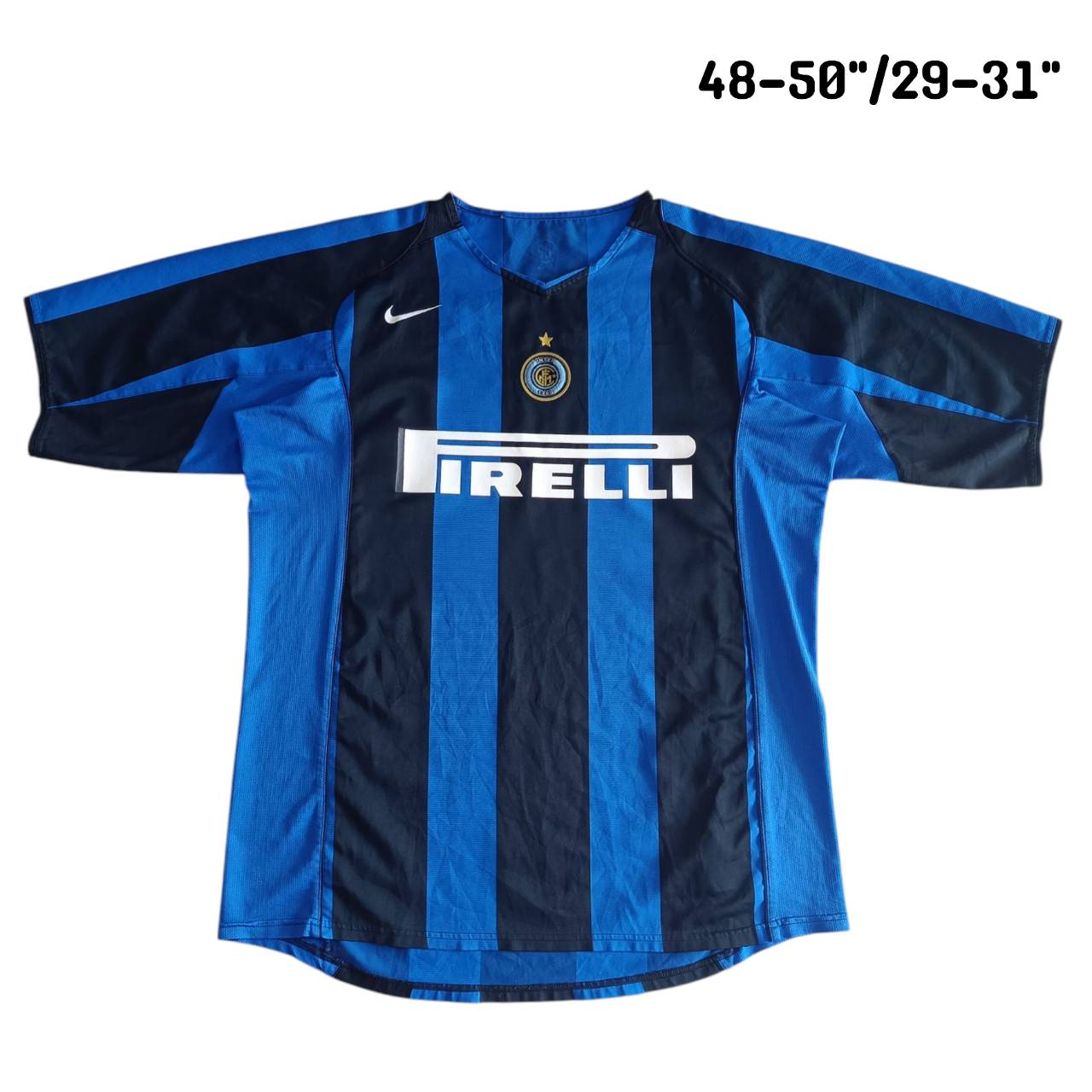 VINTAGE NIKE INTER MILAN 2004-05 home JERSEY football Shirt size XL Blue-black, second hand, good condition