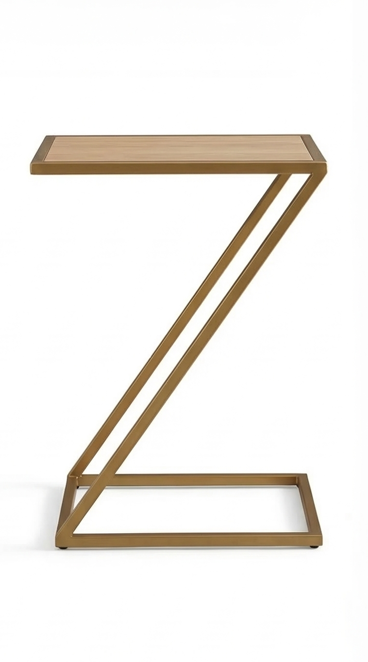 Metal Side Table ,Wooden Top