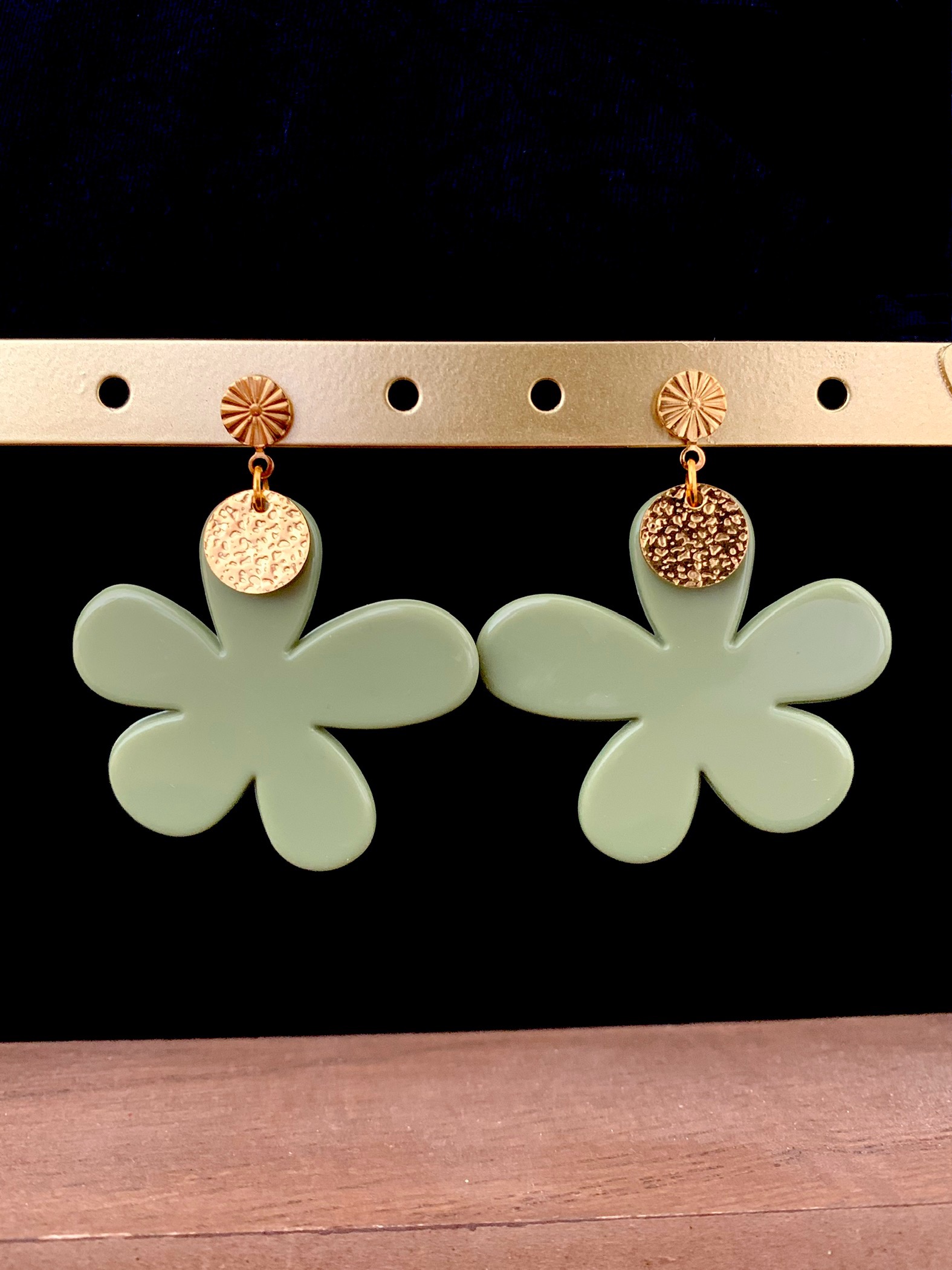 Boucles d'oreilles en forme de fleur