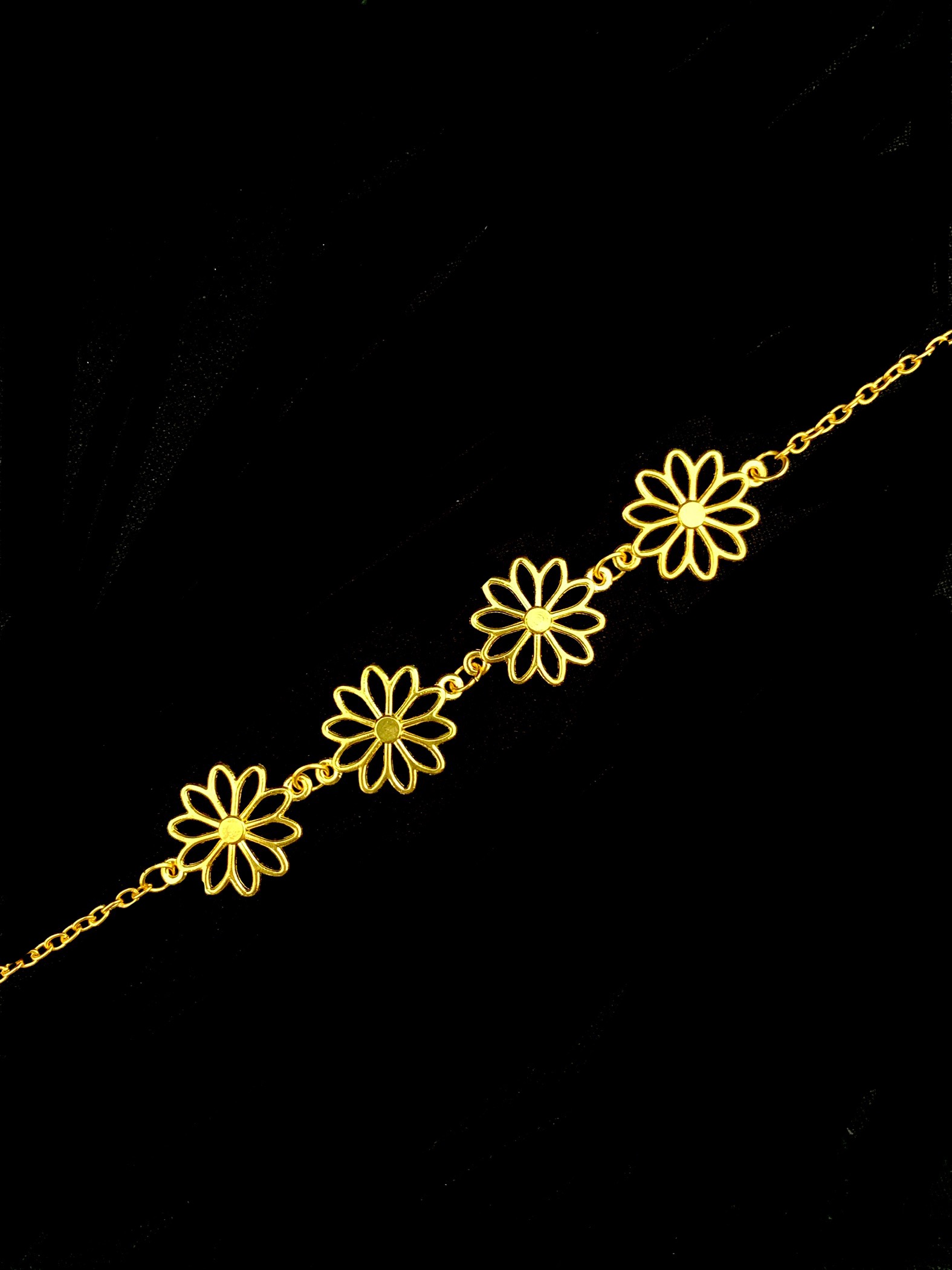 Bracelet Fleur Doré