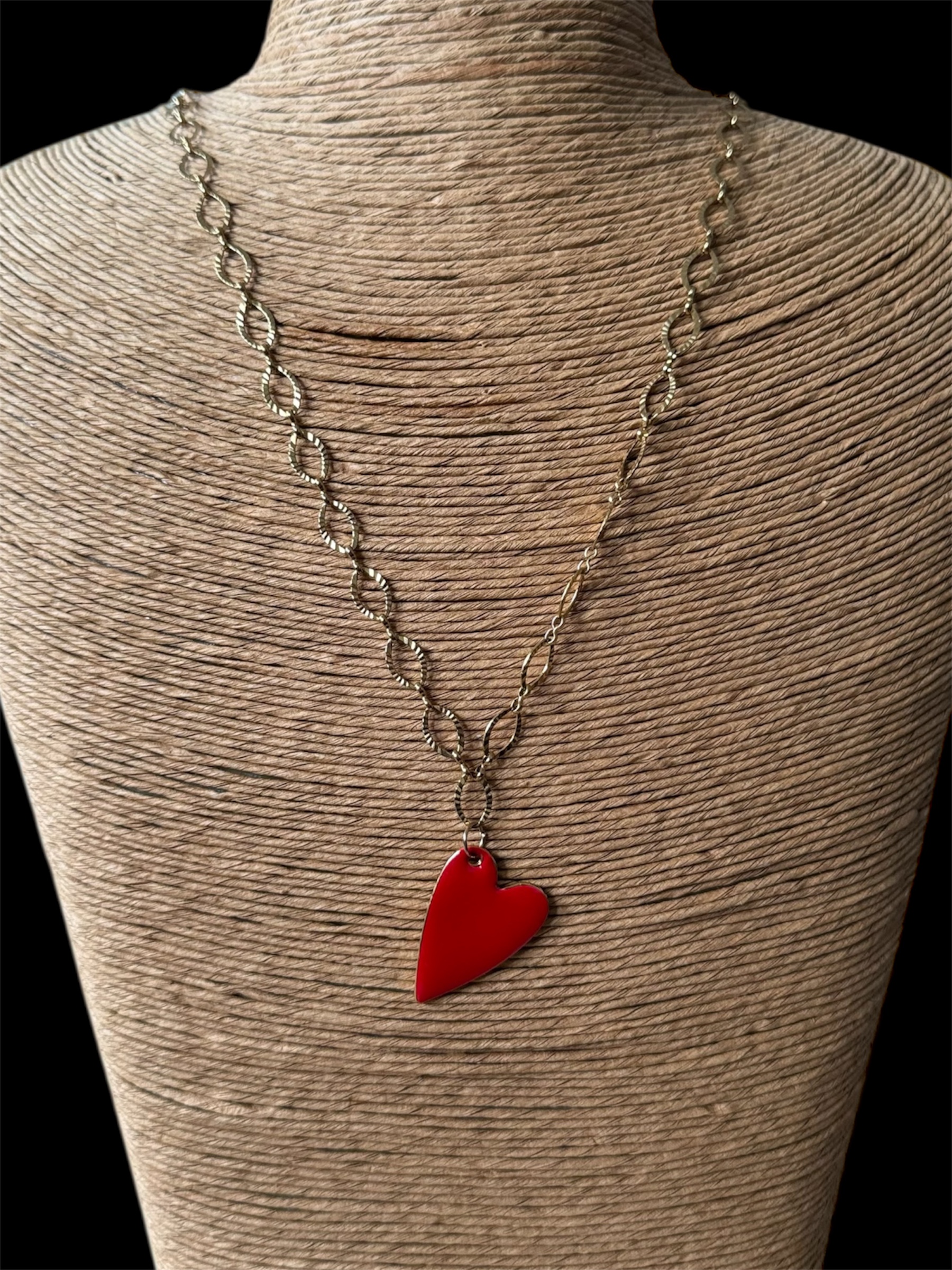 Collier cœur rouge