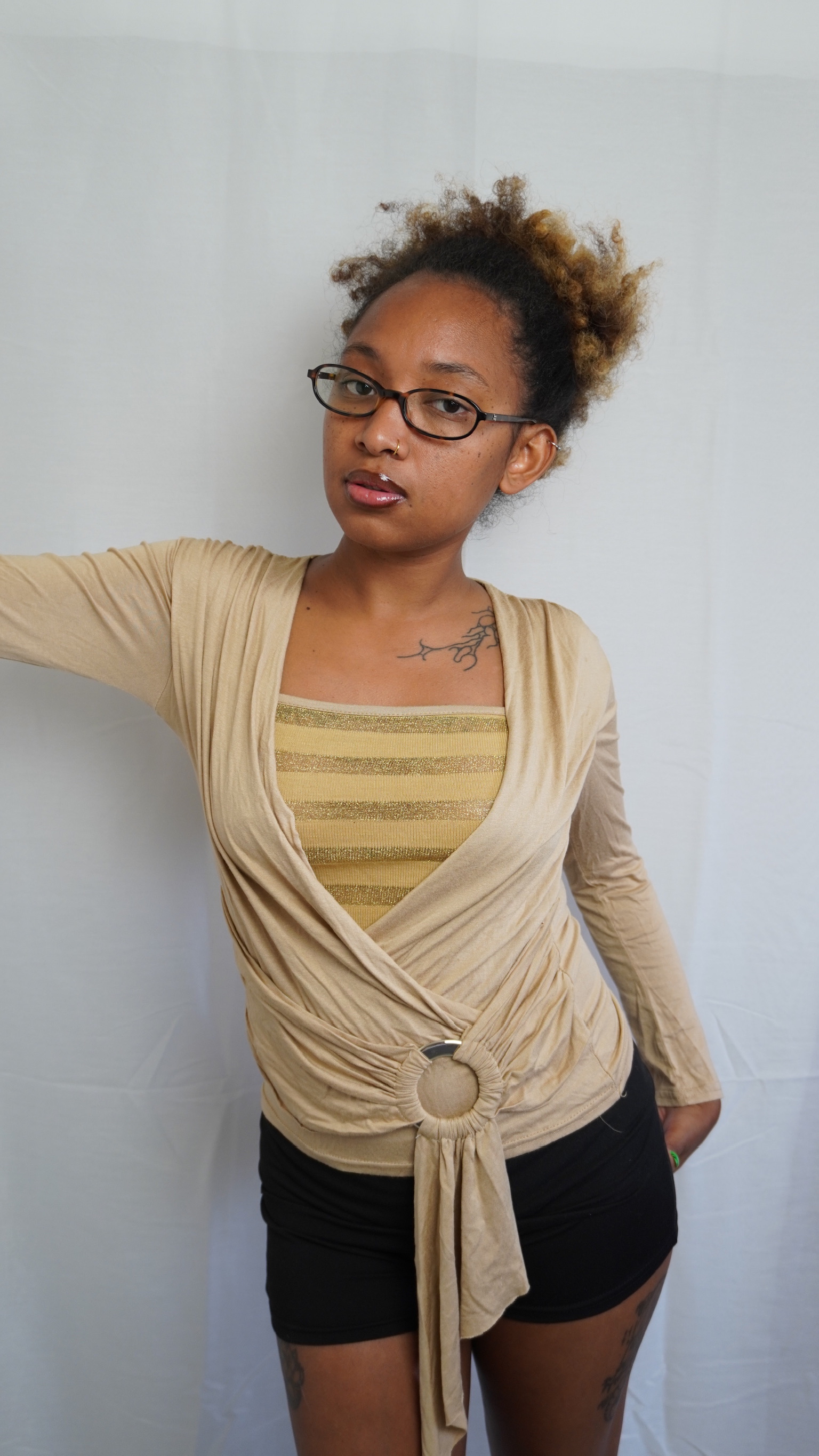 Beige Wrap Cardigan