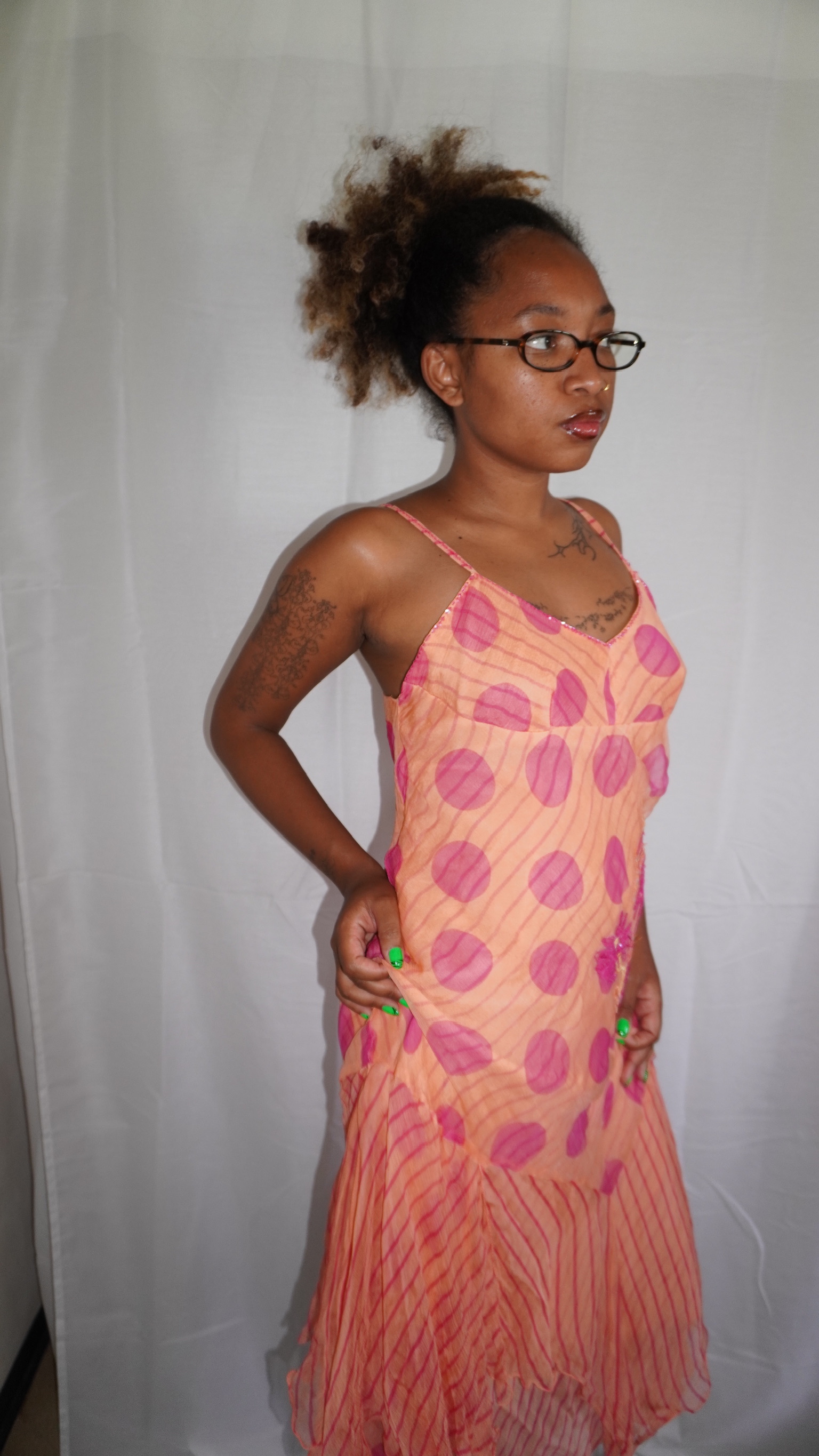 Chiffon Polka Dot Dress