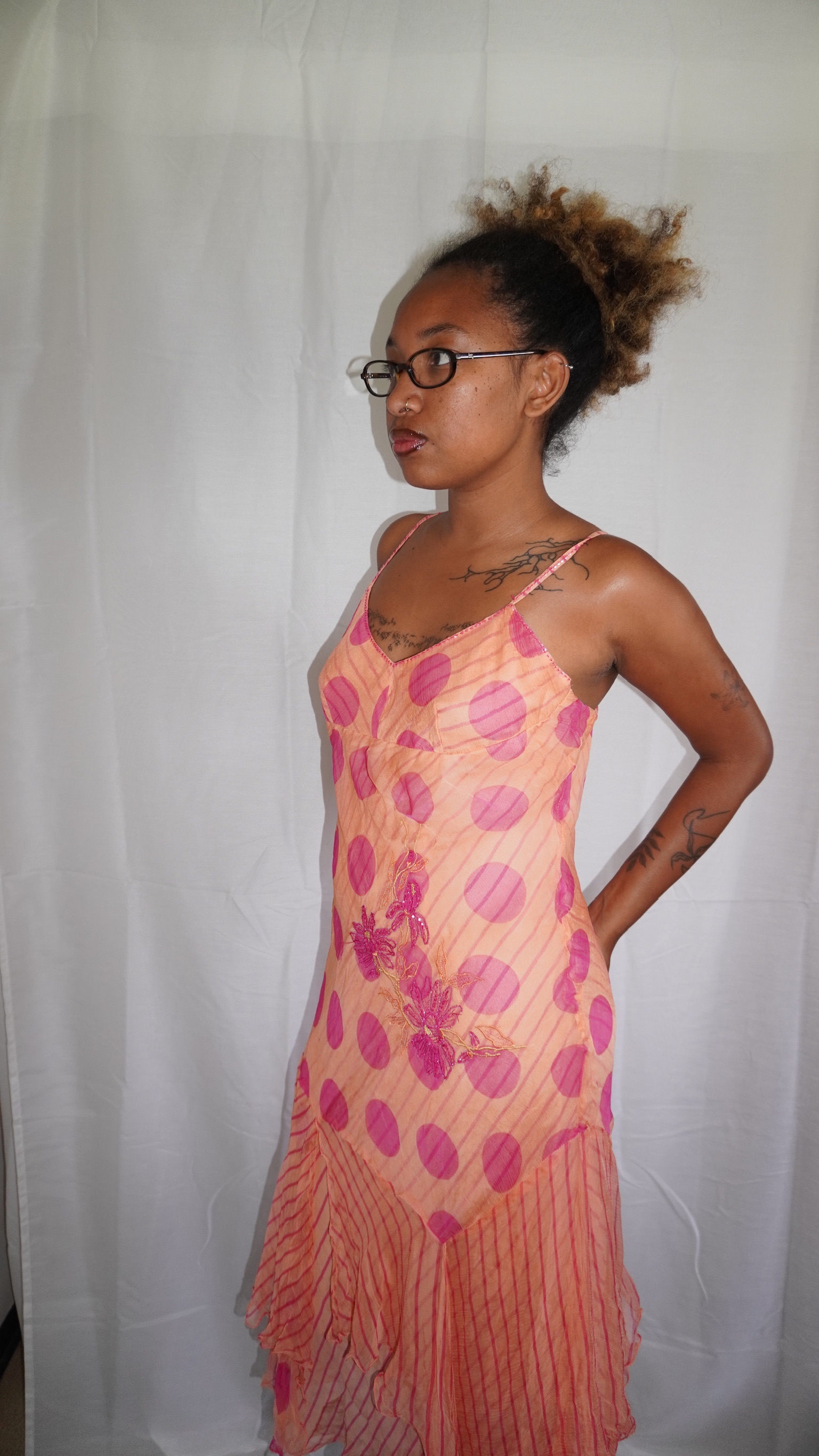 Chiffon Polka Dot Dress