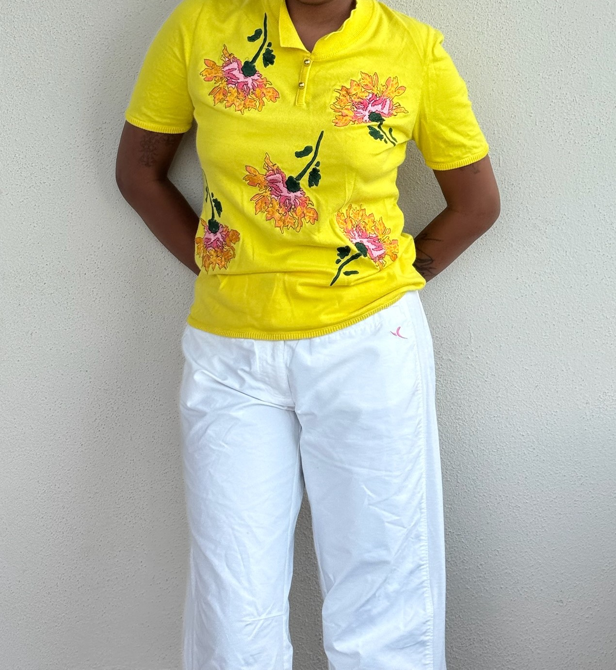 Yellow Bally Floral Polo Shirt
