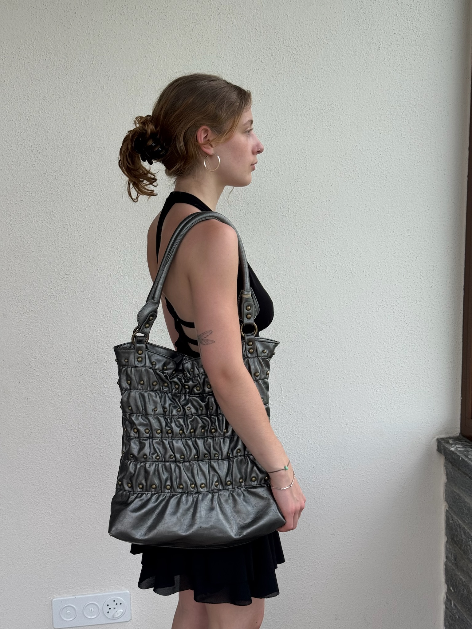 Black Backless Two-Piece