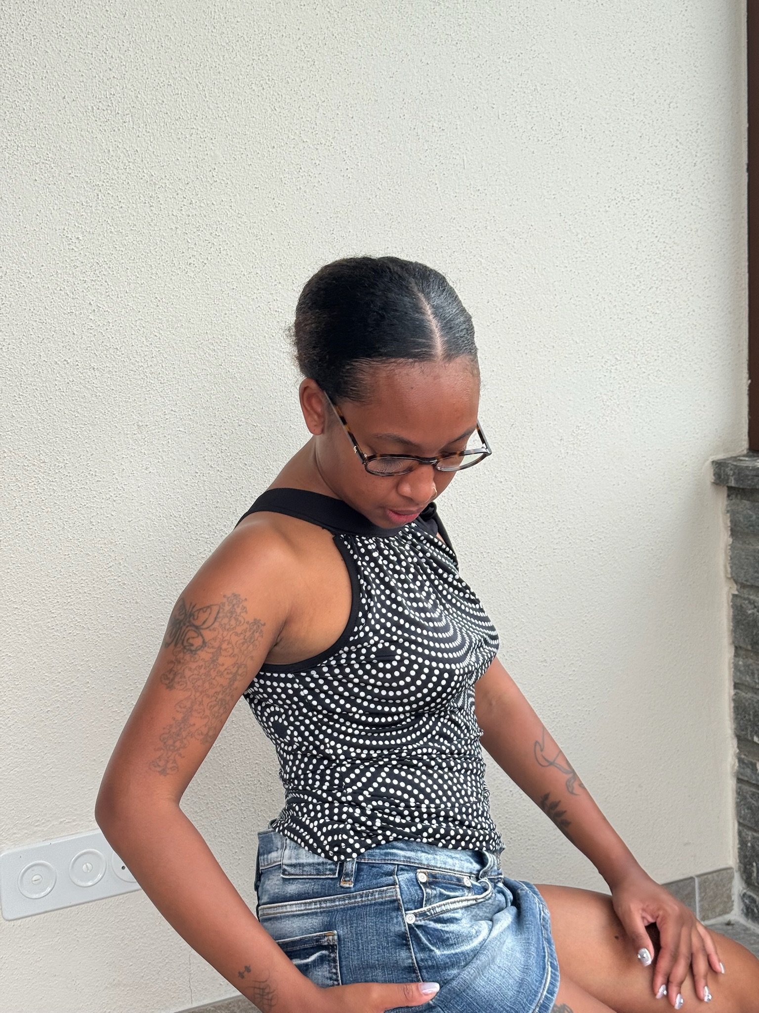 Polka Dot Sleeveless Top