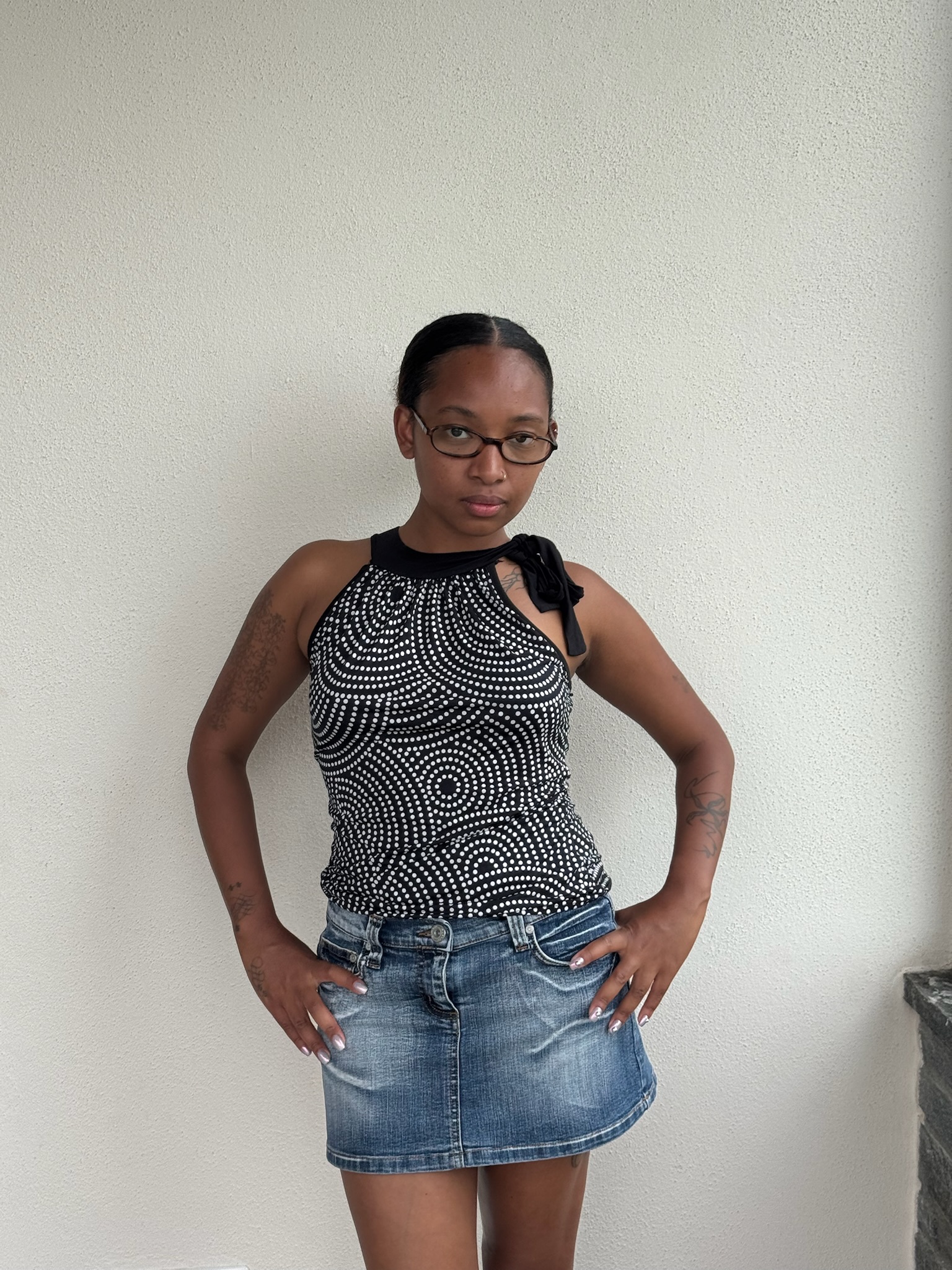 Polka Dot Sleeveless Top