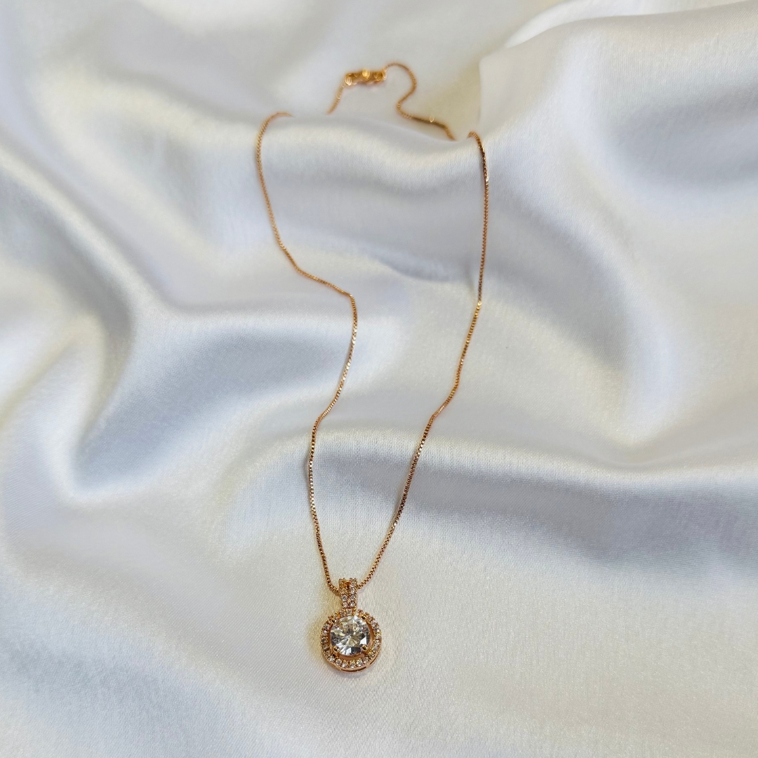 StarMist - Sparkling Halo Pendant in Gold-Tone jewelry for women