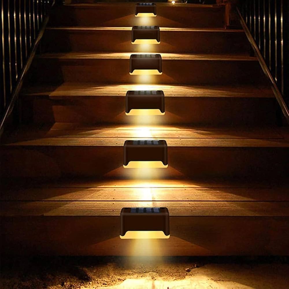 Solar LED Stair Lights (Pack of 6)