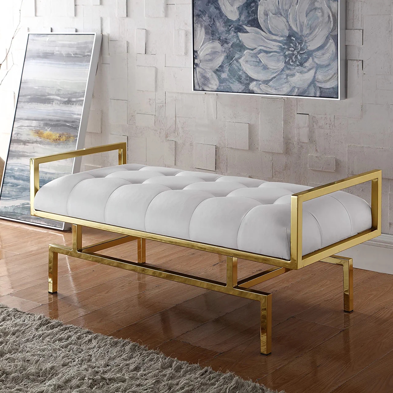 Sturdy Steel and Iron Outdoor Seating Bench