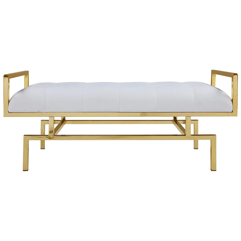 Sturdy Steel and Iron Outdoor Seating Bench