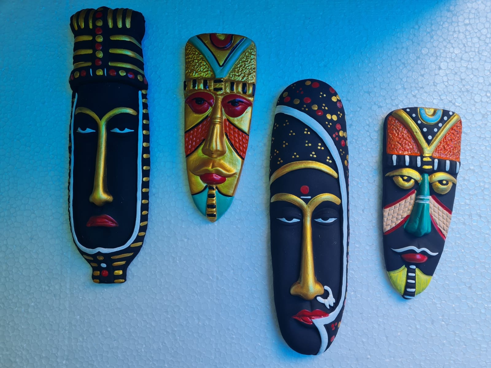 AFRICAN FACES- 4 PCs Set