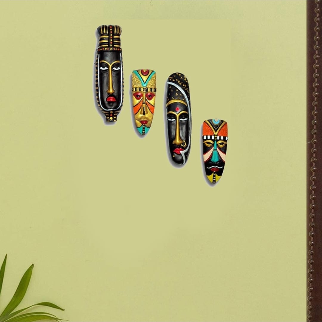 AFRICAN FACES- 4 PCs Set
