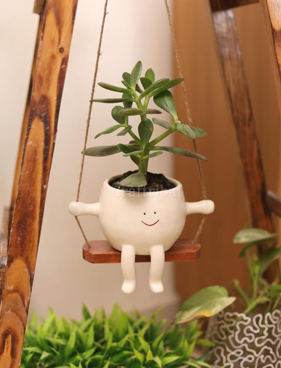 Cute Face Swing Planter Set of 3 pcs Size:-4-5 Inches