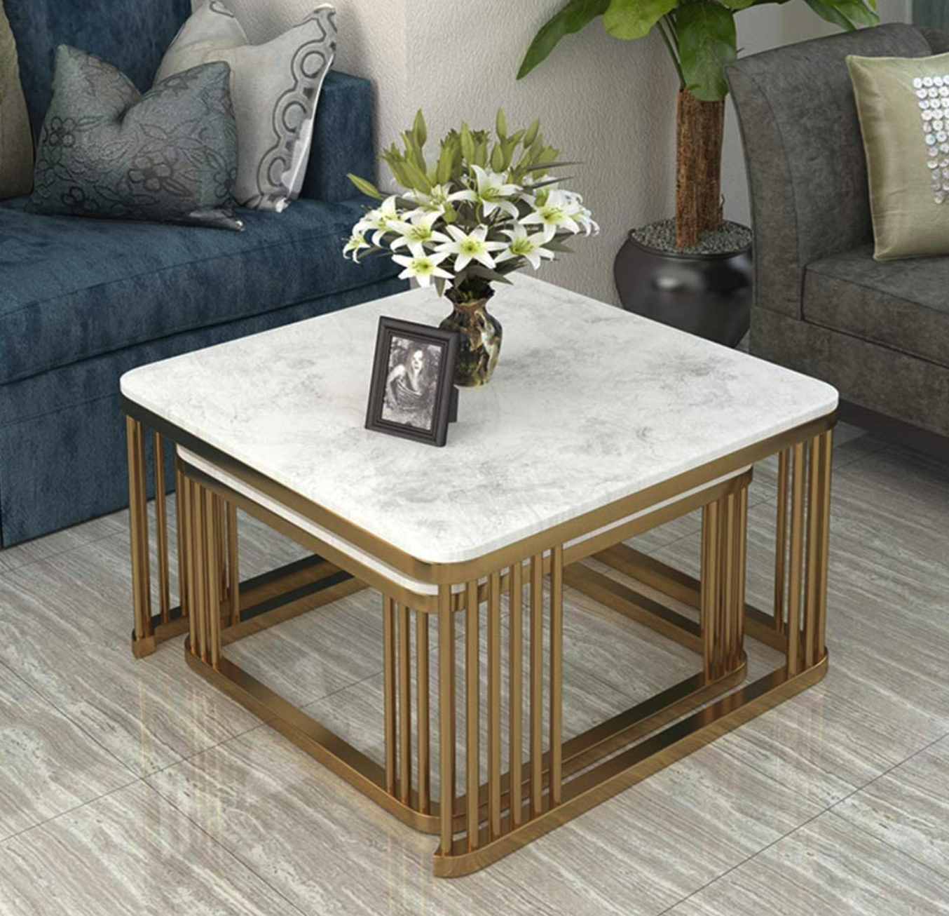 Contemporary Square Nesting Tables