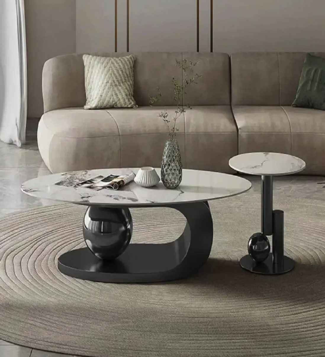 Contemporary Ball Metal Coffee Tables
