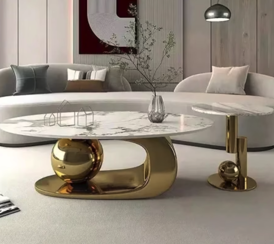 Contemporary Ball Metal Coffee Tables