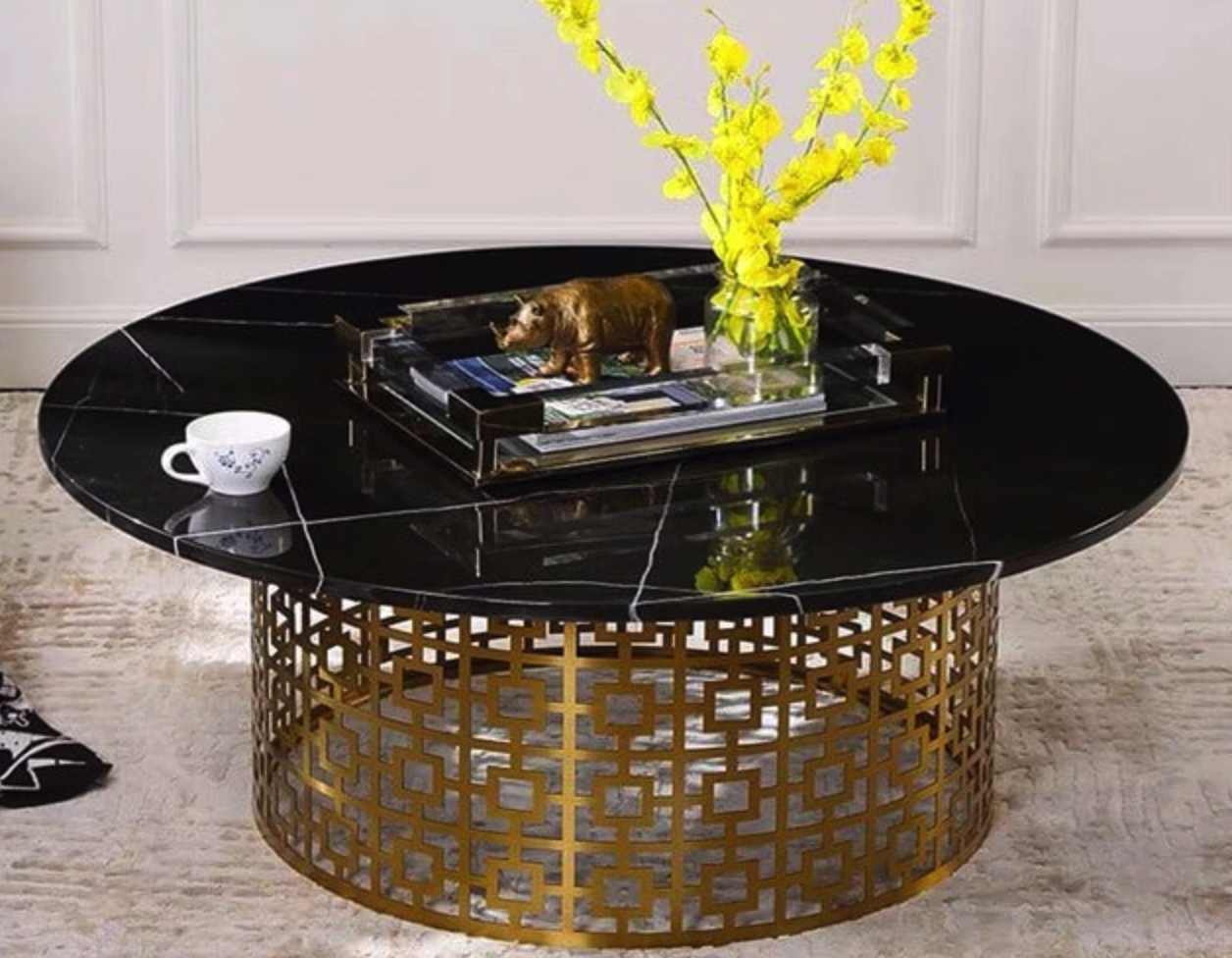 Luxe Round Marble Coffee Table