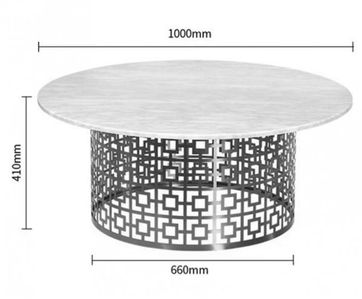Luxe Round Marble Coffee Table