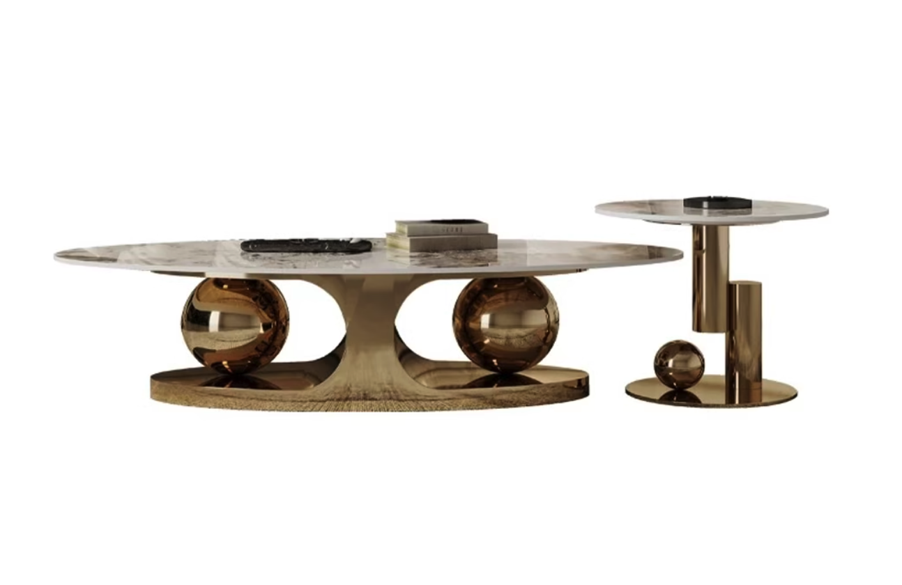 Stainless-Steel Ball Centre Table