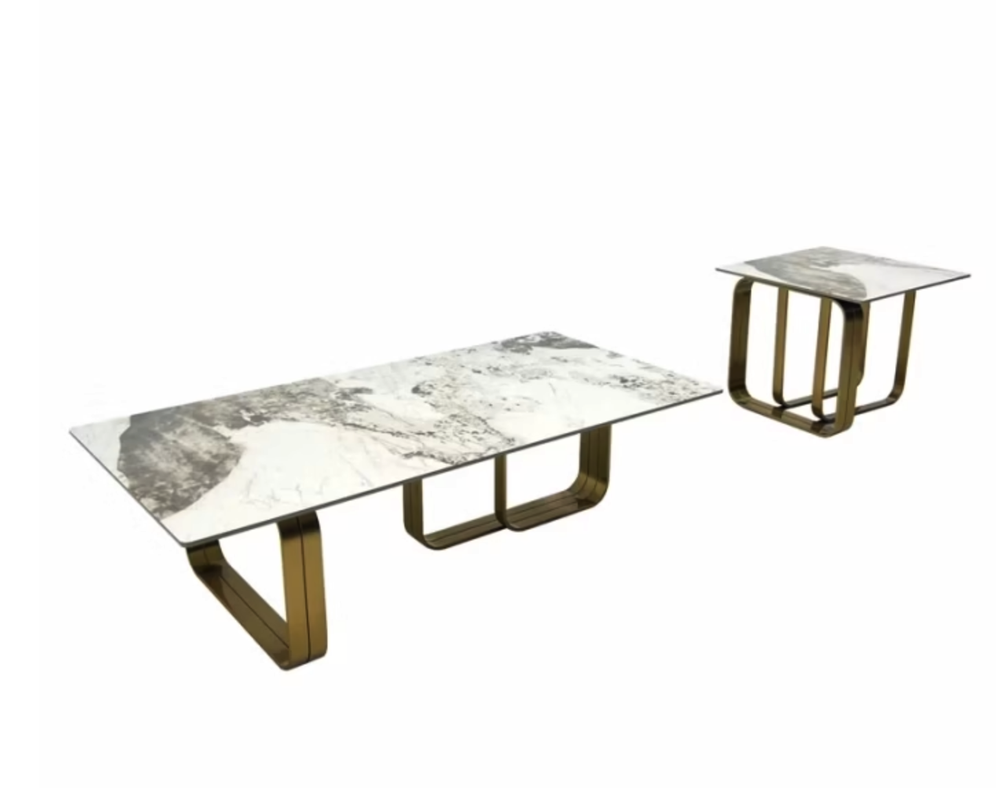 Elegant Modern Nesting Coffee Table Set Of 2