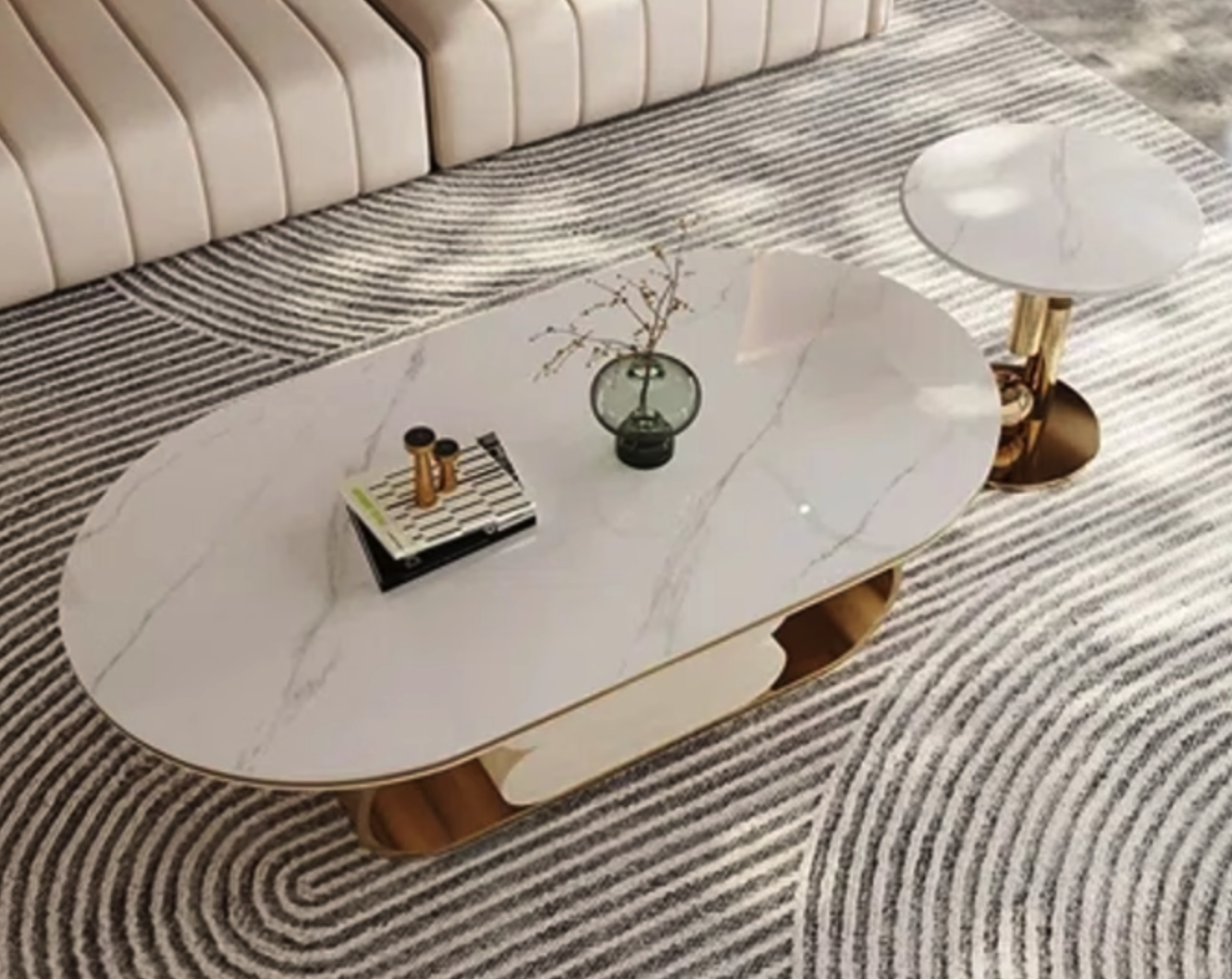 Luxe Nesting Coffee Table Set with Drawer
