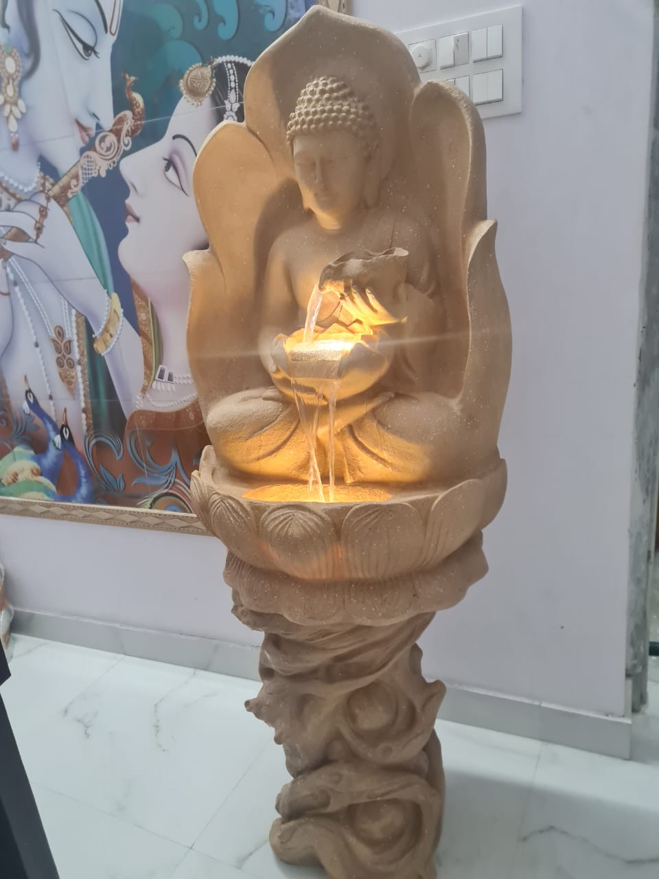 Leaf Double Fountain Size:-3 Feet