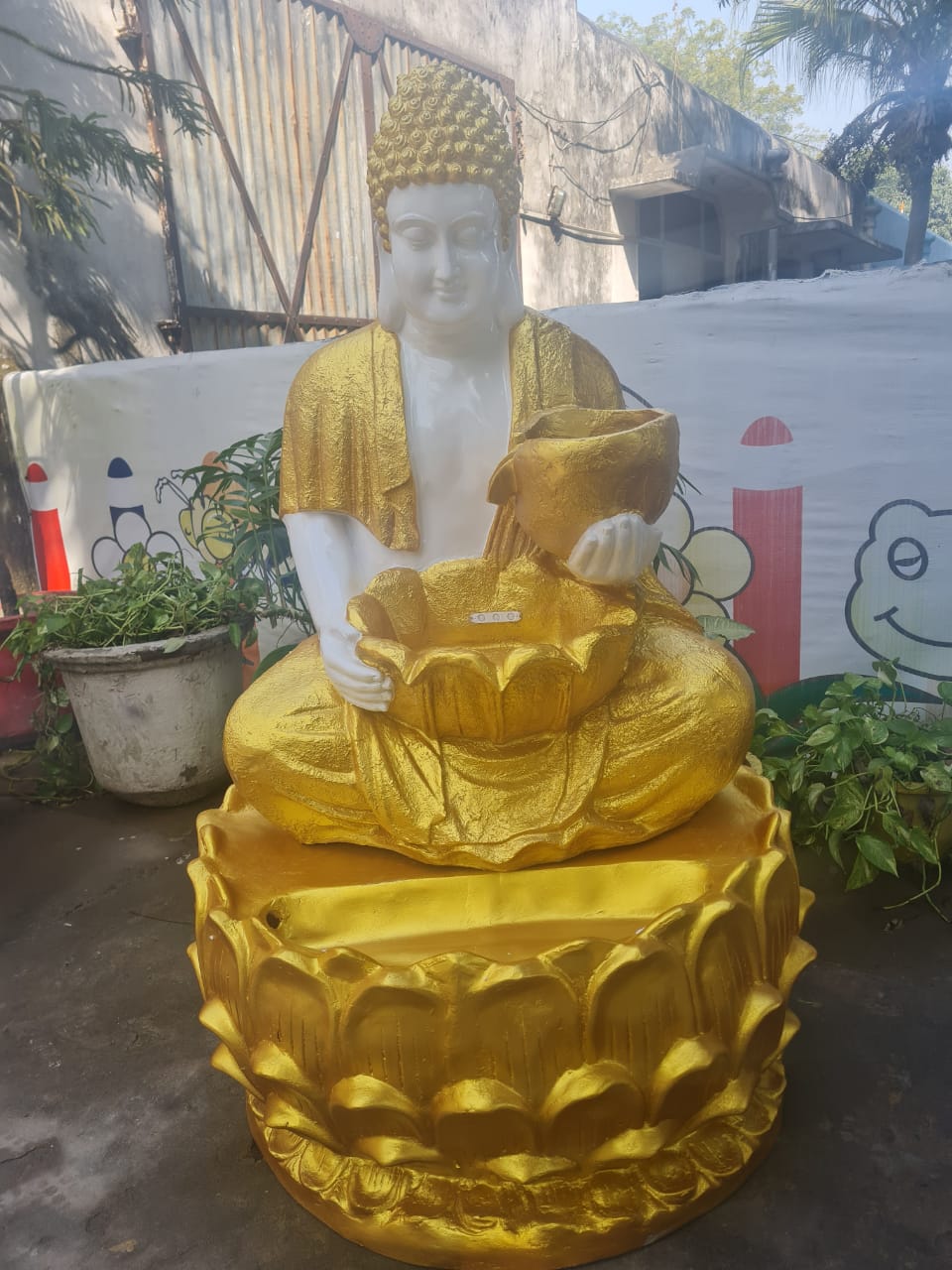 Lotus Buddha Fountain Size:-53 Inches