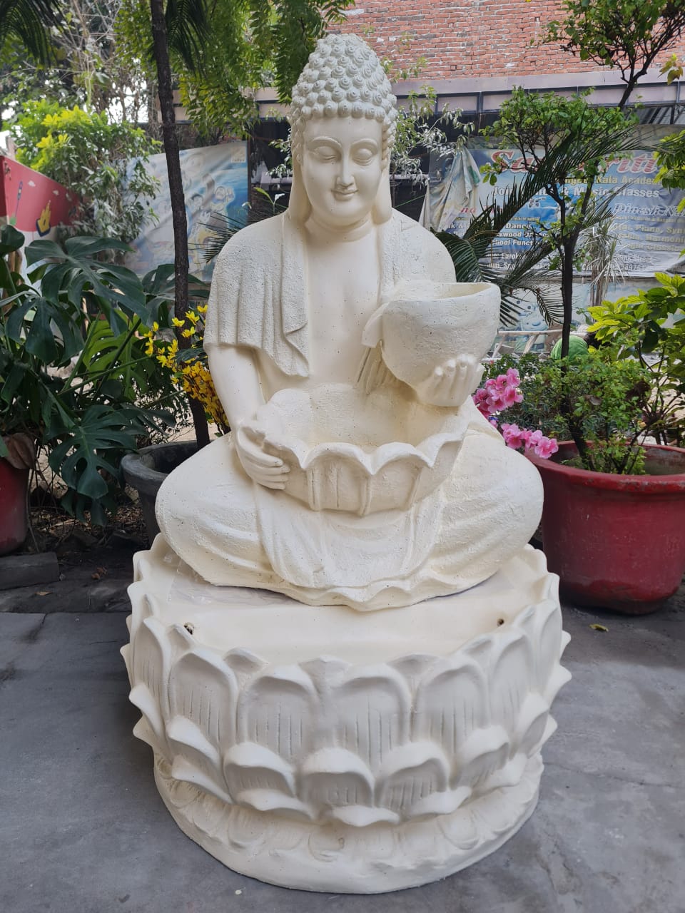 Lotus Buddha Fountain Size:-53 Inches
