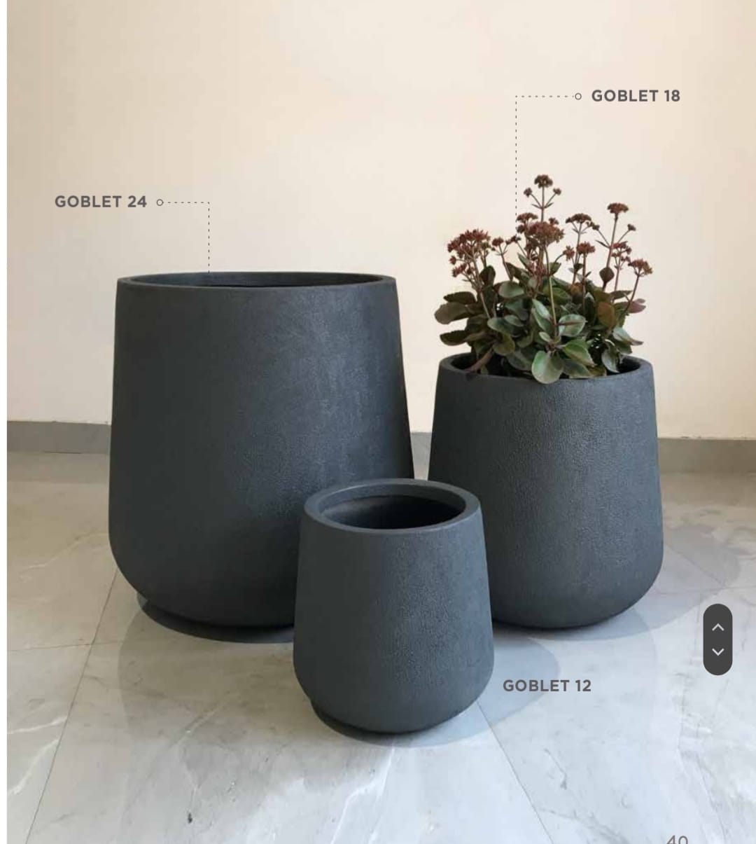 U Fiber Pots Set of 3 Pcs