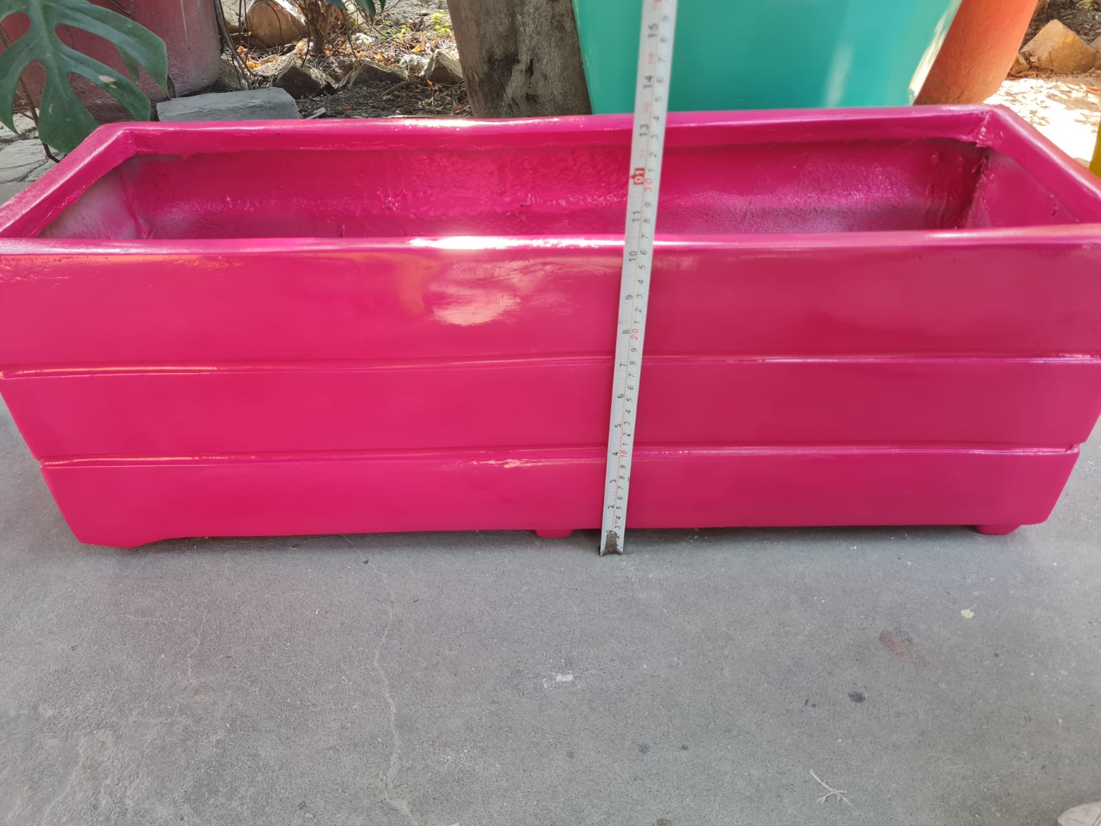 Rectangle Line Fiber Pots Size:-30x10x10 Inches