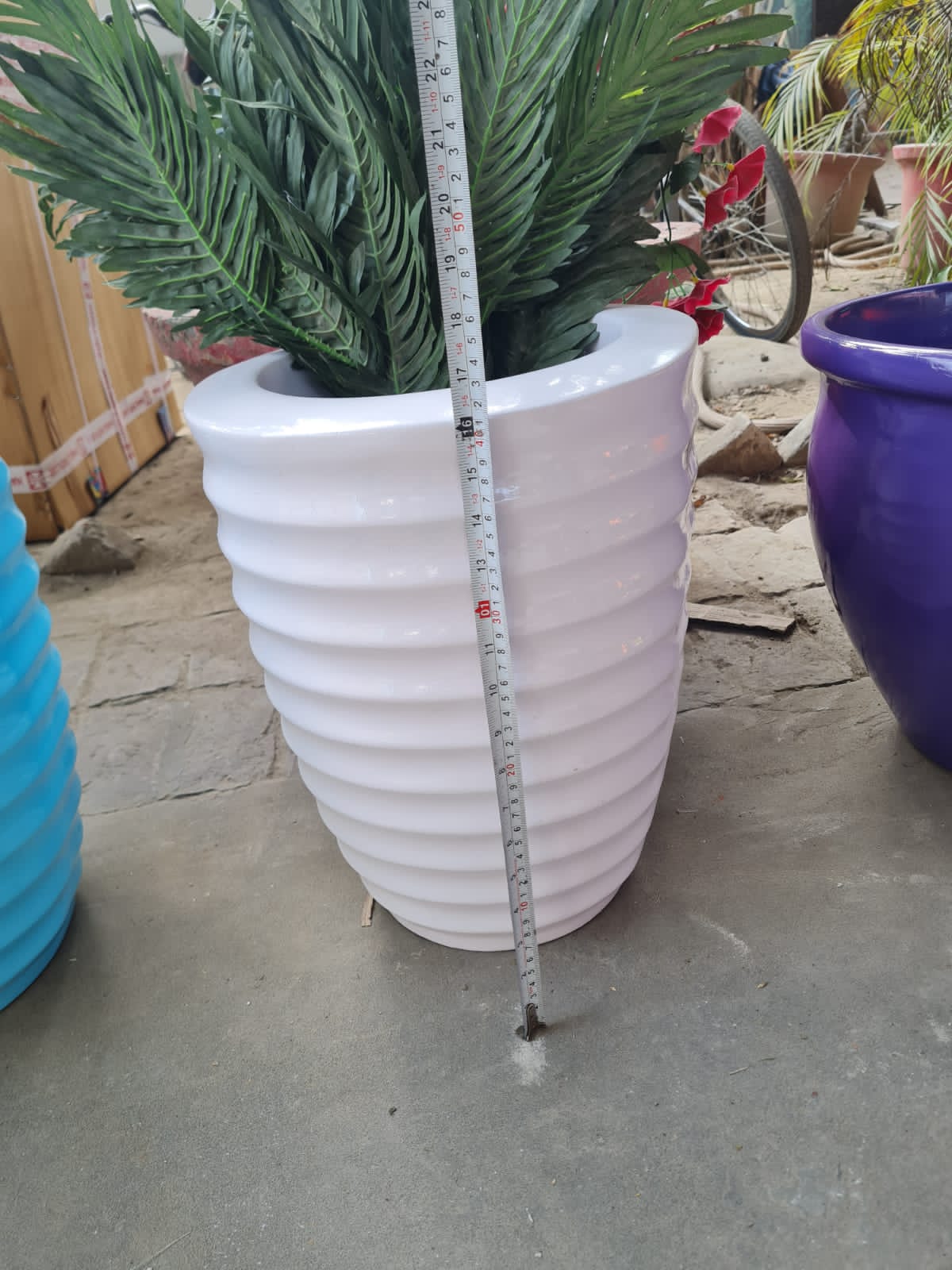 Lines Fiber Pots Size:-17x12 Inches