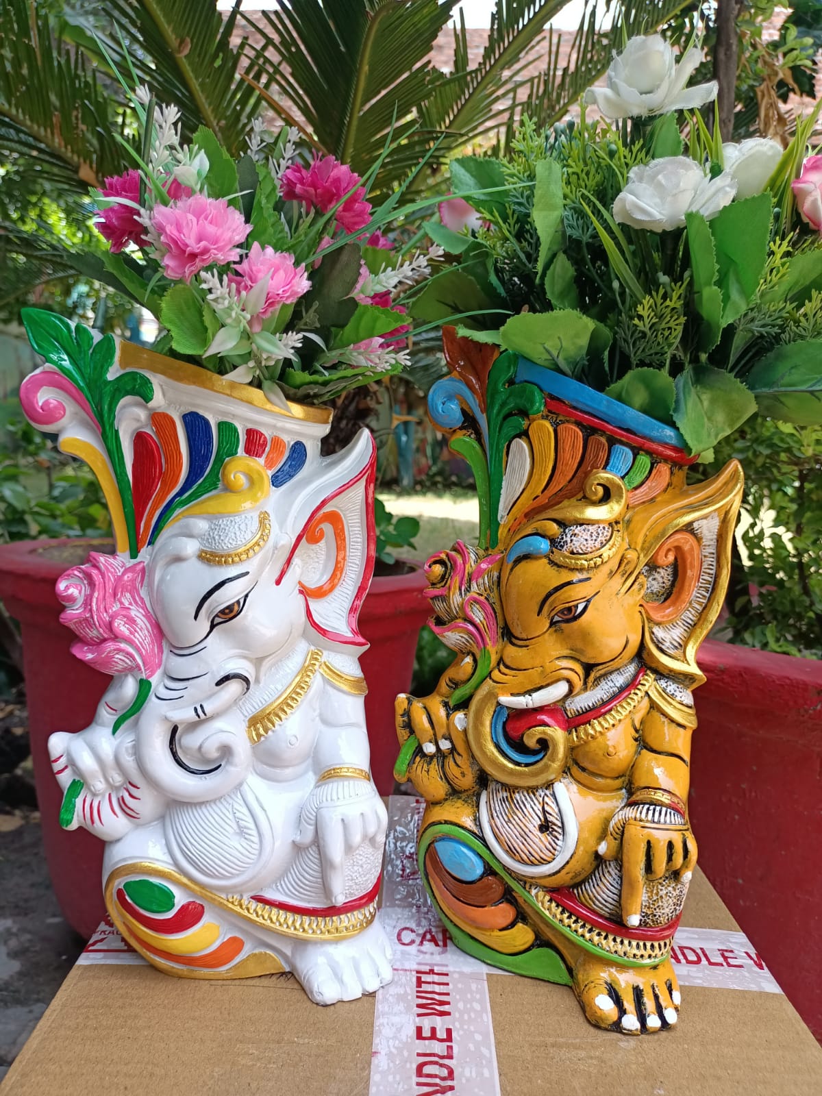 Ganesha Planters Pair Size-12 Inches