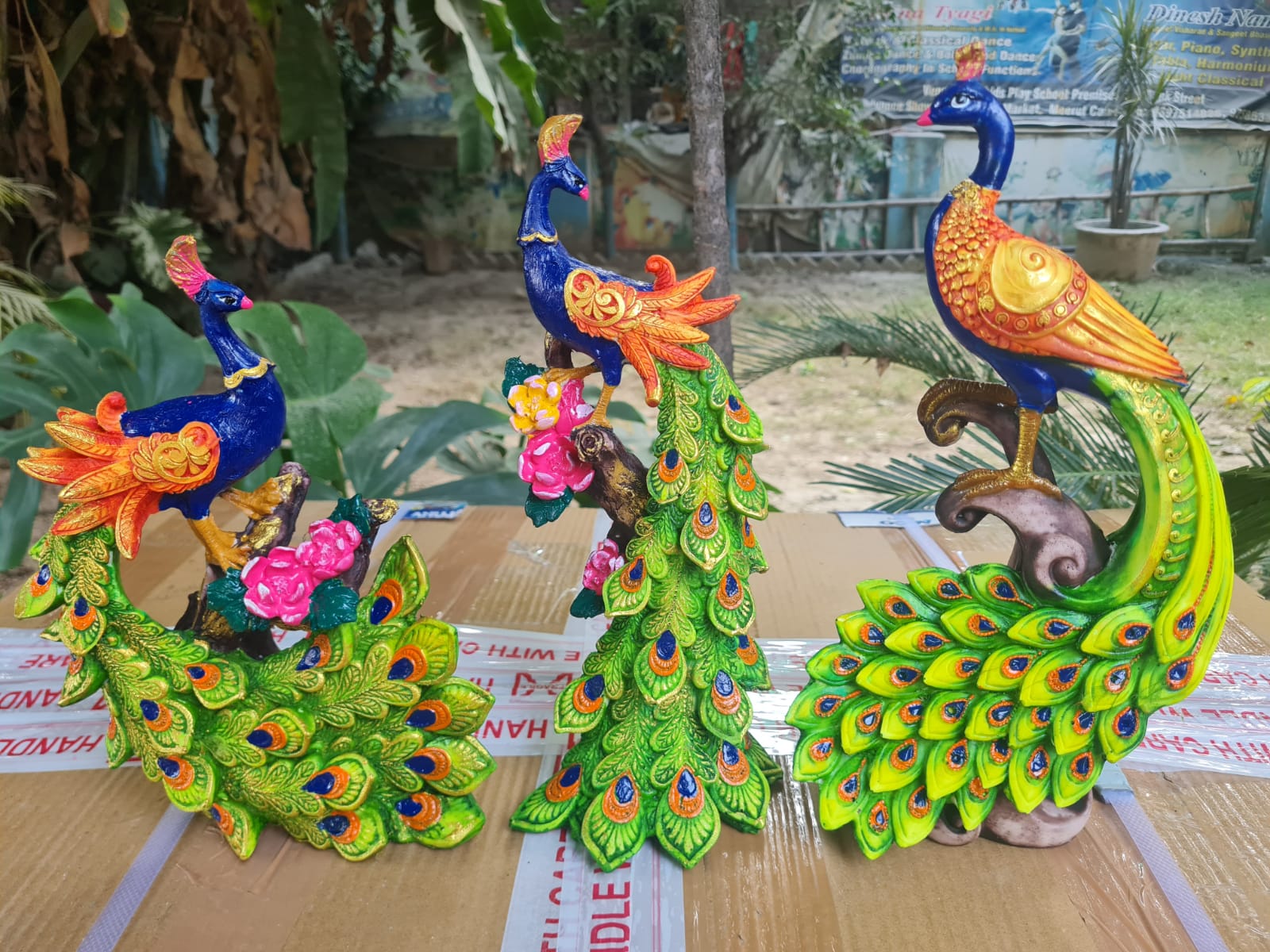 Peacock Set of 3 Pcs Size:-9 to 11 Inches