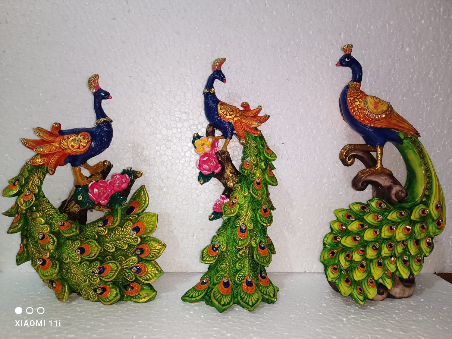 Peacock Set of 3 Pcs Size:-9 to 11 Inches