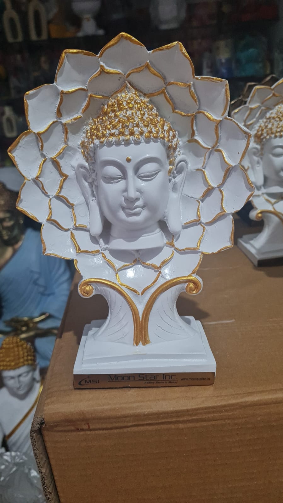 Flower Buddha Pair Size:-10 Inches