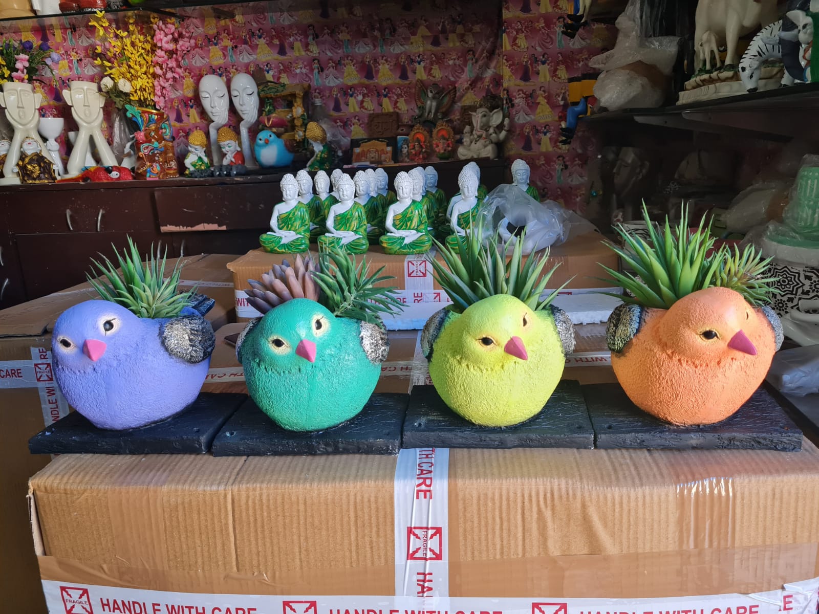 HANGING BIRDS - Size:8 inches- 4 Pcs set