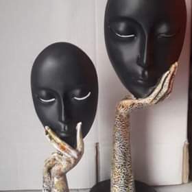 ANTIQUE FACES PAIR-  Size:-14 Inches & 11 Inches