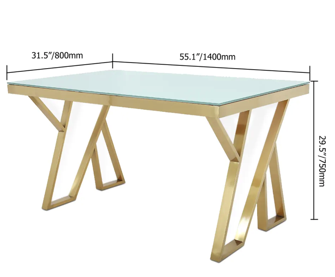 Luxury Gold Stainless Steel Dining Table-4 SEATER, 6 SEATER
