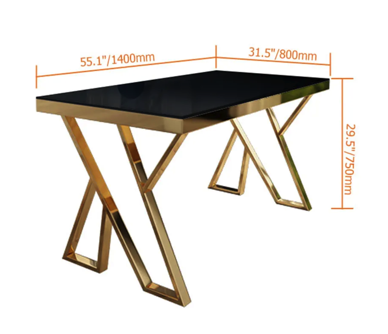 Luxury Gold Stainless Steel Dining Table-4 SEATER, 6 SEATER