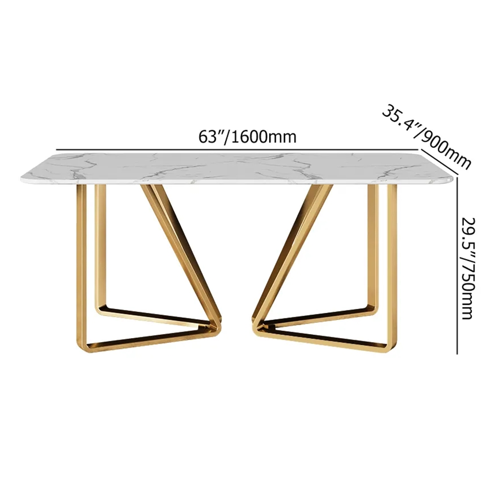 Luxury Dining Table with Upholstered Chairs Š Marble Top, Stainless Steel Base-4 SEATER, 6 SEATER