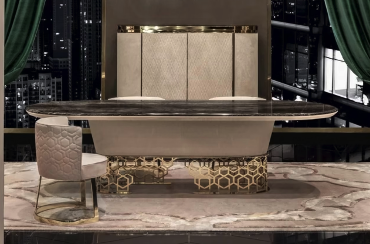 Zyro Signature Elite Dining Table-4 SEATER (4.5 X 3 FEET), 6 SEATER (6 X 3 FEET), 8 SEATER (7.5 X 3.5 FEET)