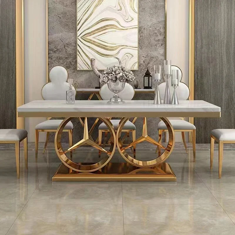 Mercedes Luxe Dining Table Set--4 SEATER (4.5 X 3 FEET), 6 SEATER (6 X 3 FEET), 8 SEATER (7.5 X 3.5 FEET)