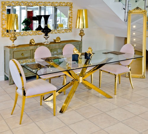 Stainless-Steel Dining Table