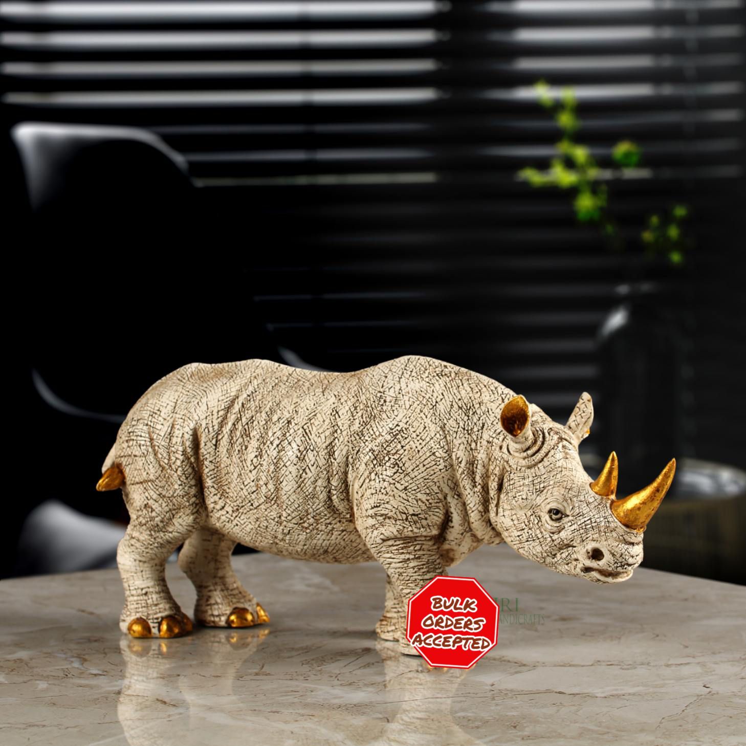 Elegant Rhino Figurine
